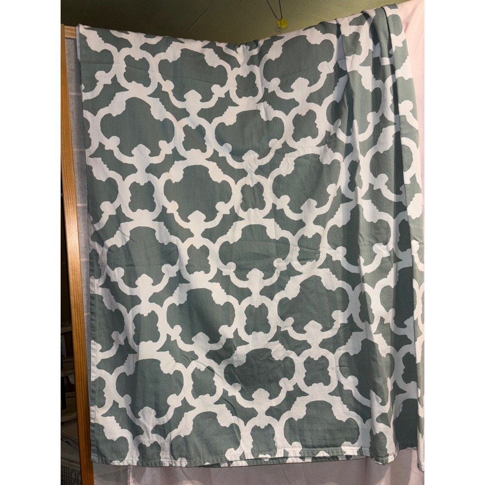 Threshold Target Sage Green White Trellis Quatrefoil Cotton Blend Shower Curtain